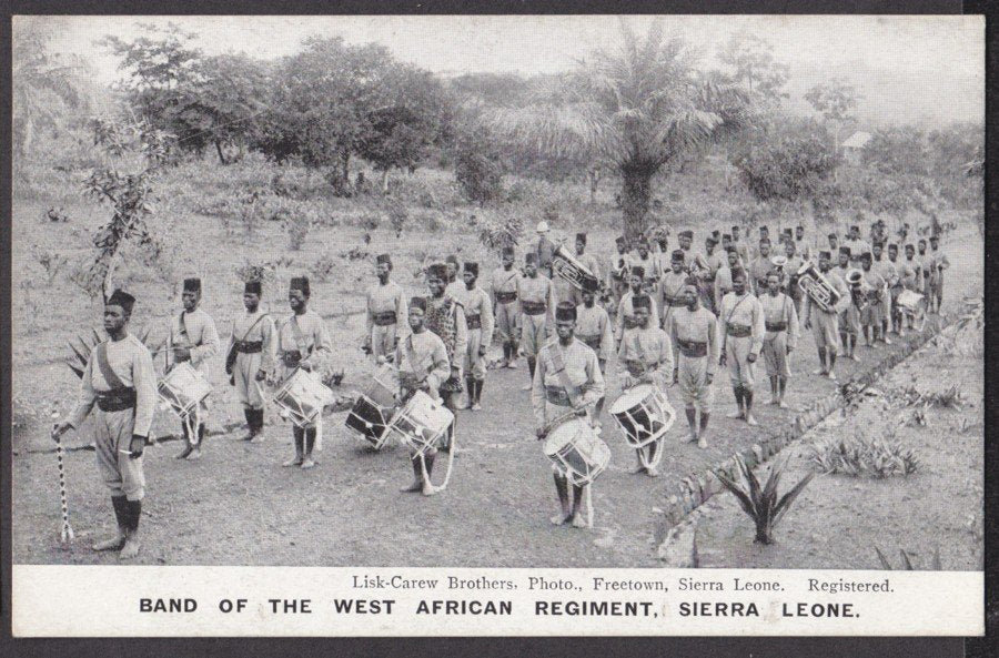 Sierra Leone Military Band West African Regiment Vintage A4 Photo Print