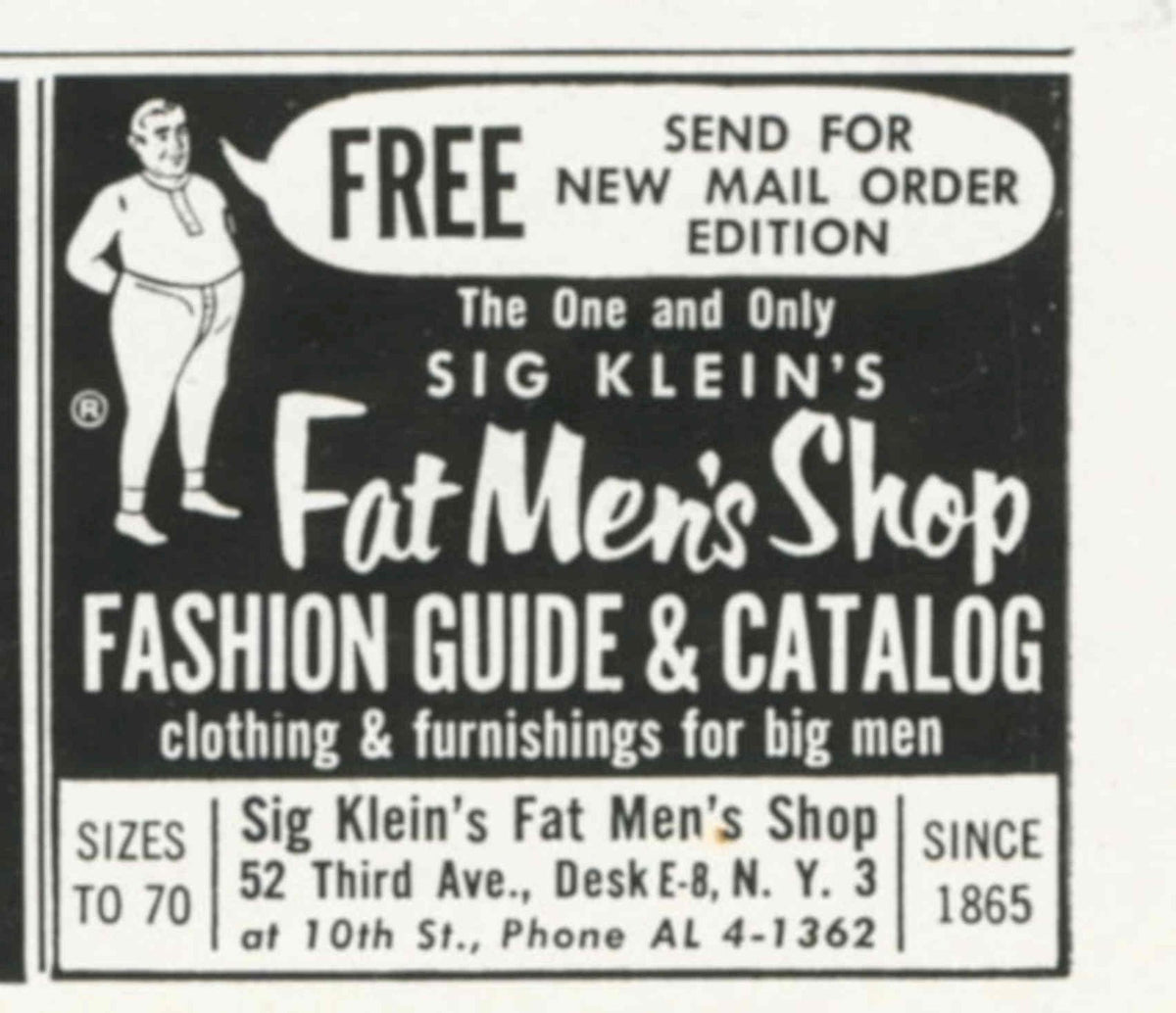 Sig Klein Shop 1950s Vintage Retro Advert Poster