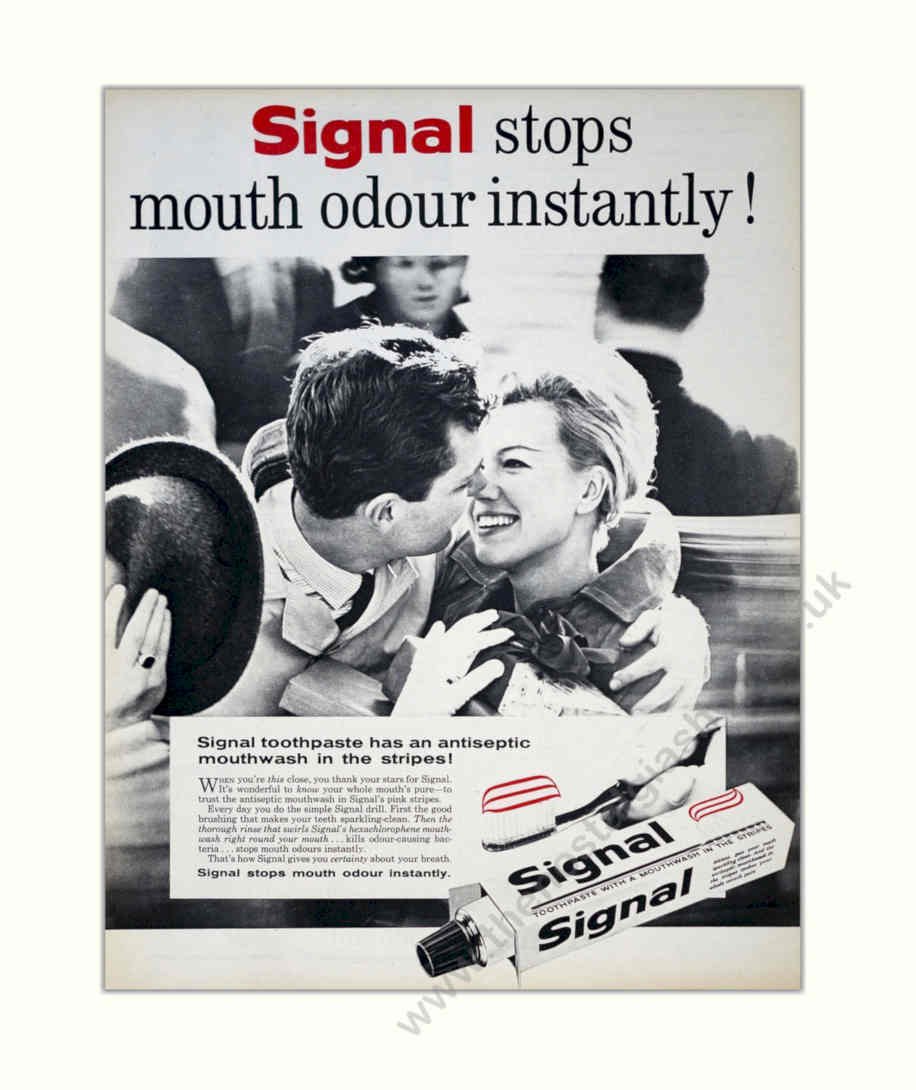 Signal Toothpaste Women Vintage Retro Advert Poster A4 Photo Print