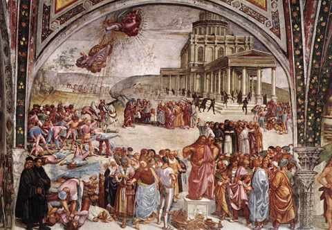 Signorelli LucSermon And Deeds Of The Antichrist A4 Photo Print