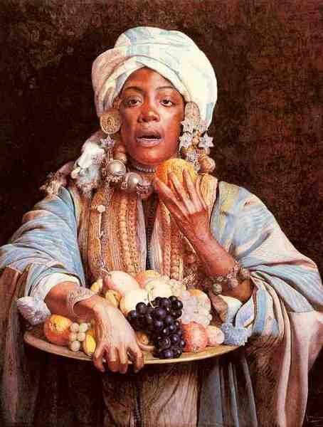 Signorini Giuseppe A North African Fruit Vendor 5 A4 Photo Print