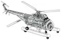 Sikorsky H 19 Chickasaw cutaway A4 Photo Print