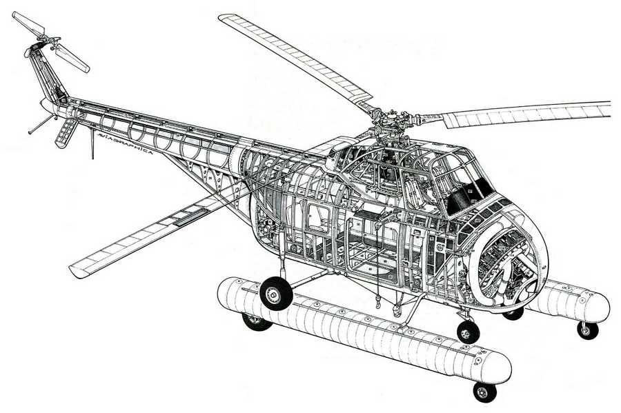 Sikorsky H 19 Chickasaw cutaway A4 Photo Print
