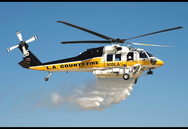 Sikorsky S70 Firehawk Firefighting Helicopter United States A4 Photo Print