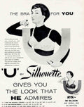 Silhouette Bra Poster Vintage Retro Advert Poster A4 Photo Print