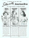 Silhouette Bras Women 1950s Vintage Retro Advert Poster
