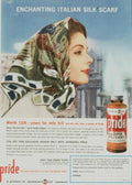 Silk Scarf London 1950s Vintage Retro Advert Poster