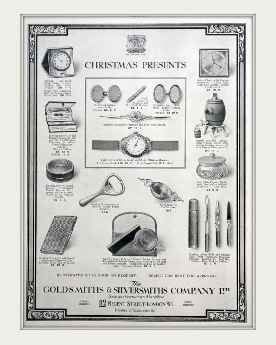 Silver Christmas Presents Vintage Retro Advert Poster A4 Photo Print