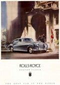 Silver Cloud Rollsroyce 1950s Vintage Retro Advert Poster