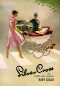 Silver Cross Babycoach 1 1950s Vintage Retro Advert Poster