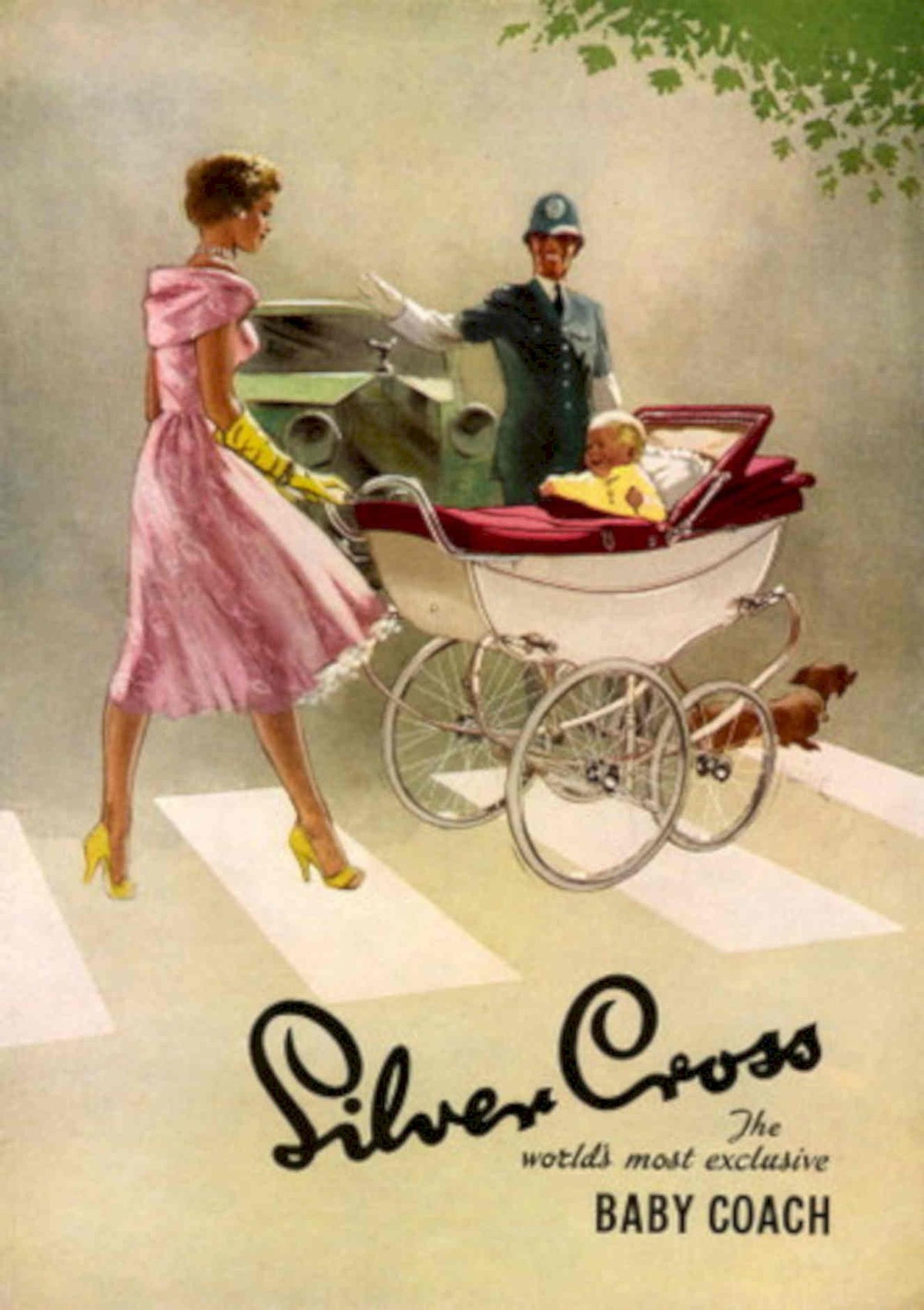 Silver Cross Babycoach 1 1950s Vintage Retro Advert Poster