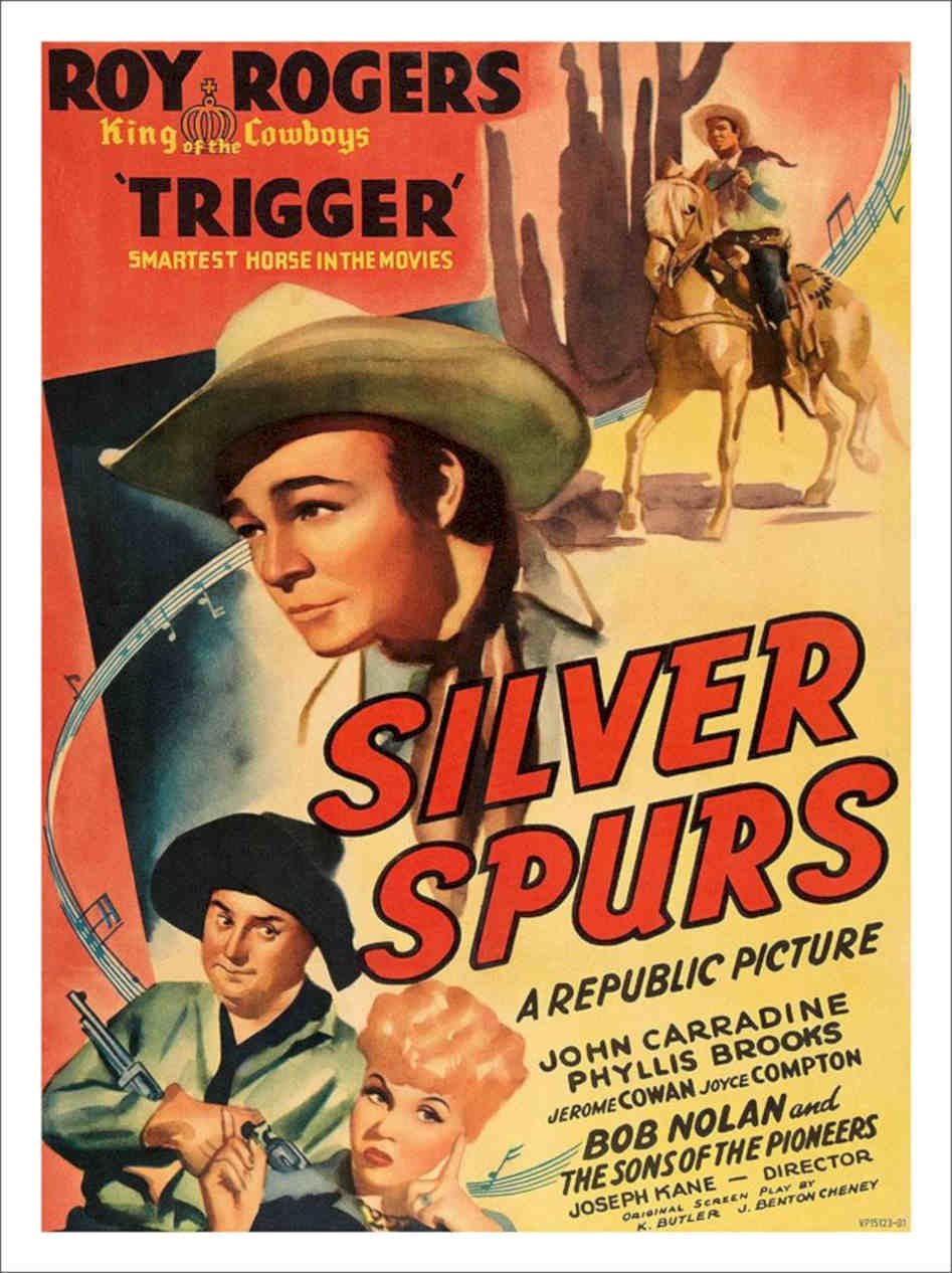 Silver Spurs Western Roy Rogers Trigger Cowboy Vintage Retro Advert Poster A4 P