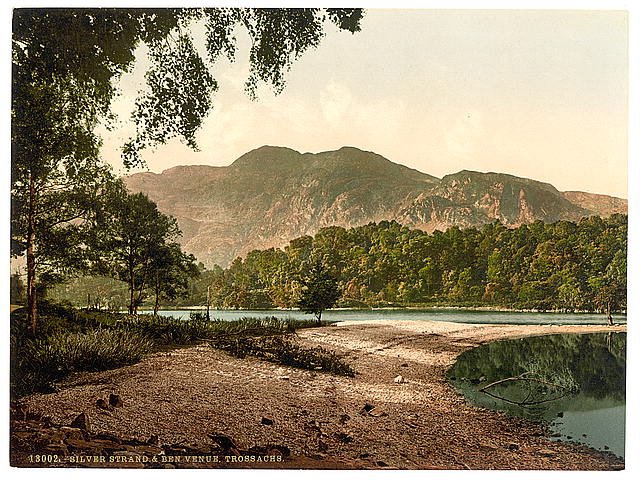 Silver Strand and Ben Venue Trossachs Vintage A4 Photo Print
