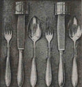 Silverware Setting Vintage Vintage Retro Advert Poster A4 Photo Print