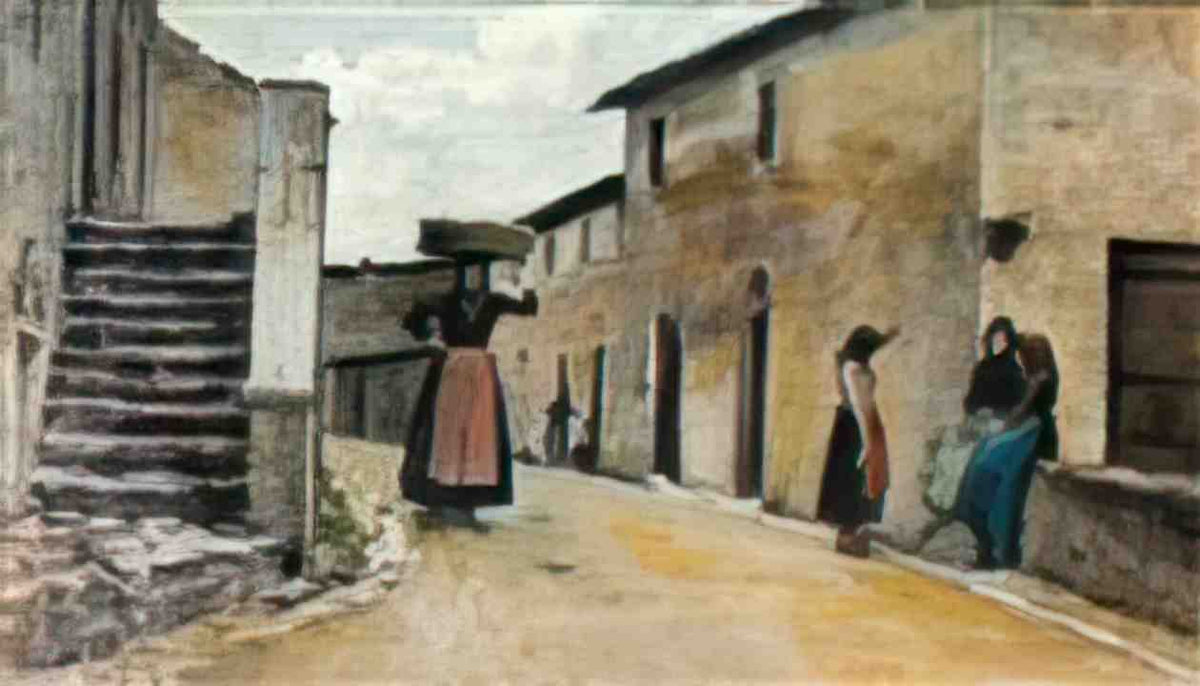 Silvestro Lega lega contadine del gabbro Art A4 Photo Print