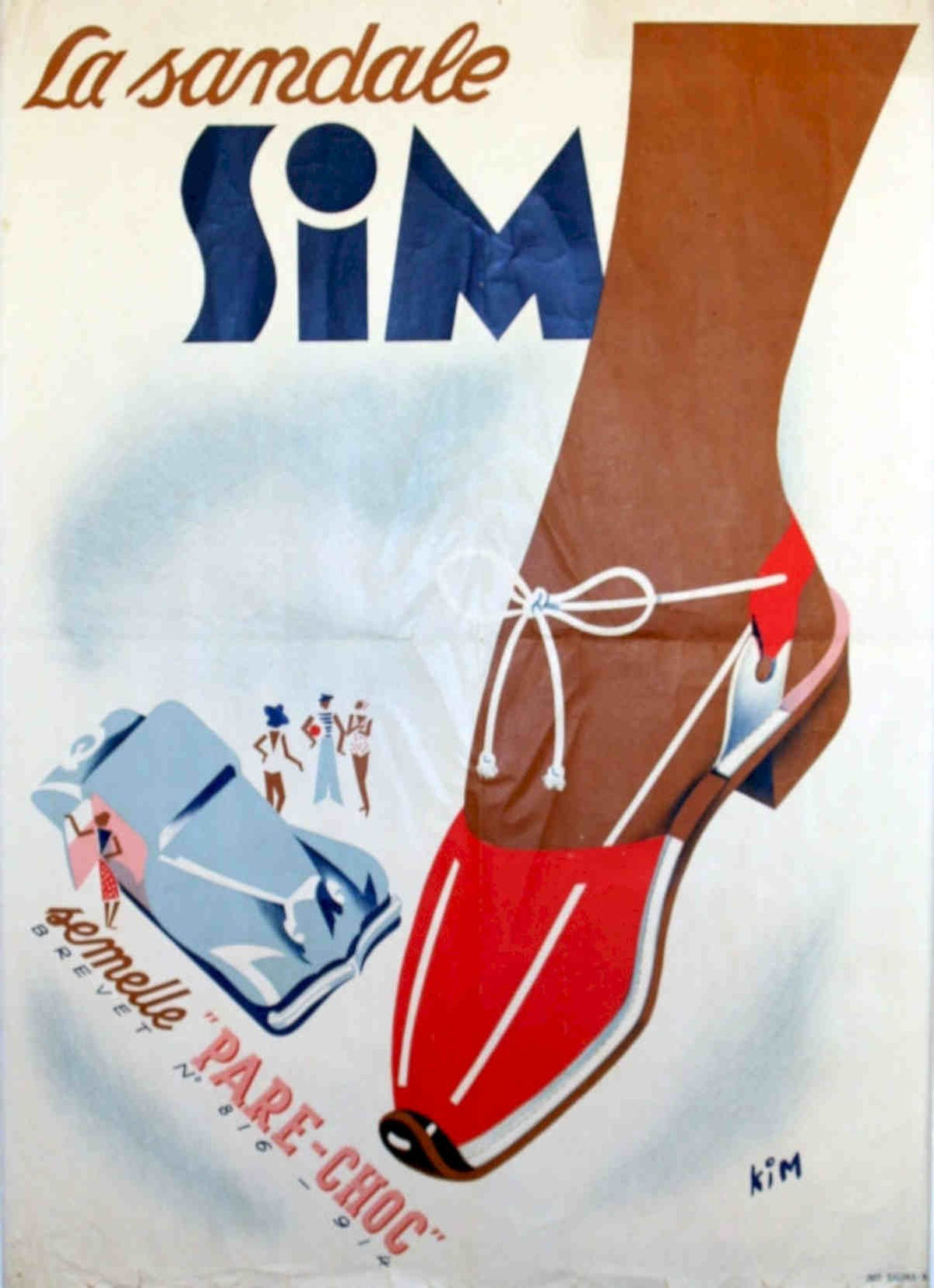 Sim Sandals 1914 Vintage Retro Advert Poster A4 Photo Print