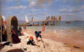 Simmler Wilhelm A Sunny Day At The Beach A4 Photo Print