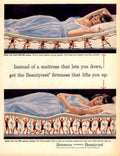 Simmons Beautyrest Mattress 1 1950s Vintage Retro Advert Poster