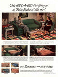 Simmons Hide Bed 1 1940s Vintage Retro Advert Poster