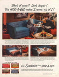 Simmons Hide Bed 2 1940s Vintage Retro Advert Poster