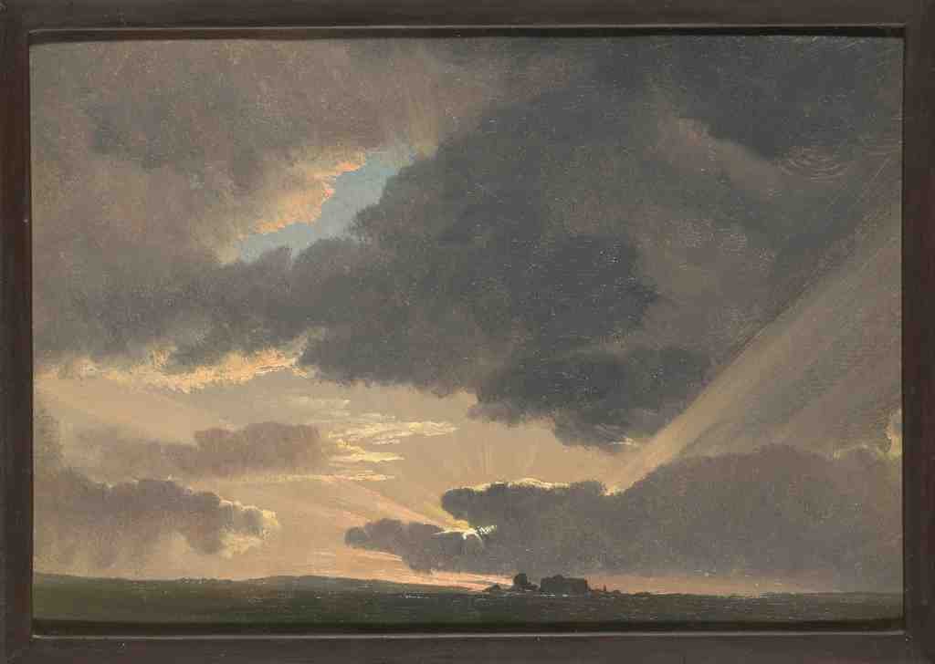 Simon Denis Sunset in the Roman Campagna A4 Photo Print