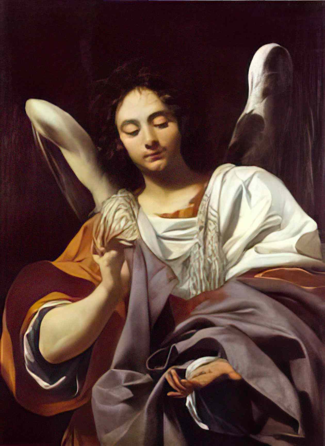 Simon Vouet angelo con dadi e tunica vouet Art A4 Photo Print