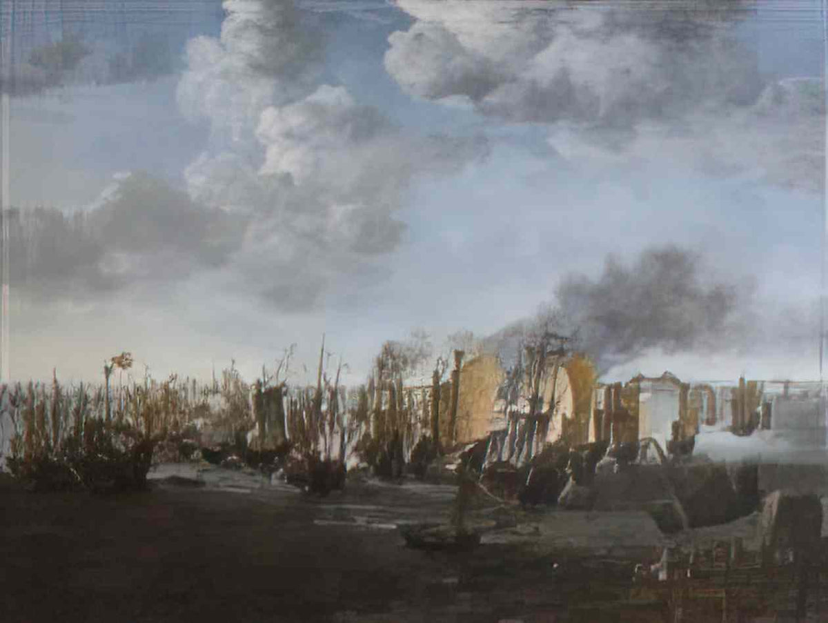 Simon de Vlieger a battle between dutch ships and chinese junks 1650 Art A4 Photo Print