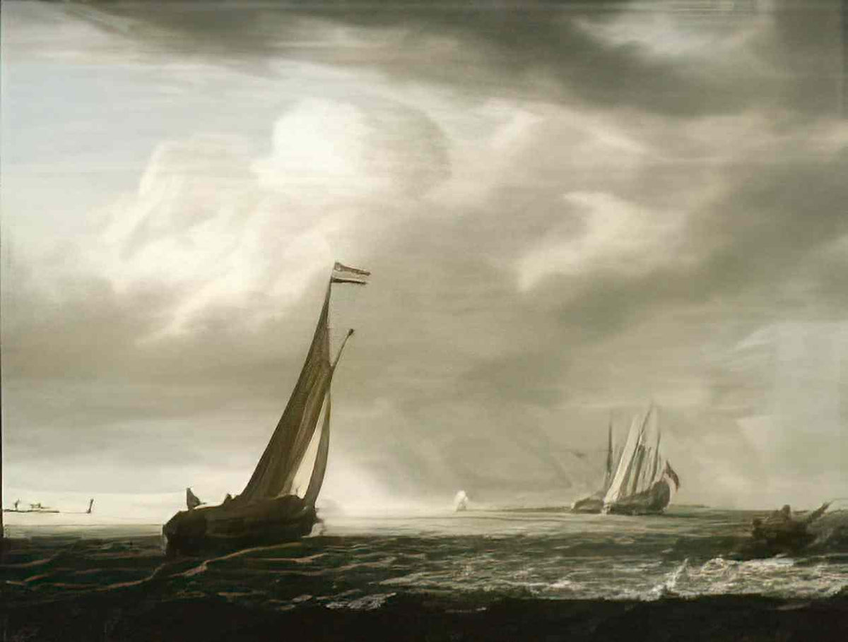 Simon de Vlieger a squally day in a dutch estuary c 1645 Art A4 Photo Print