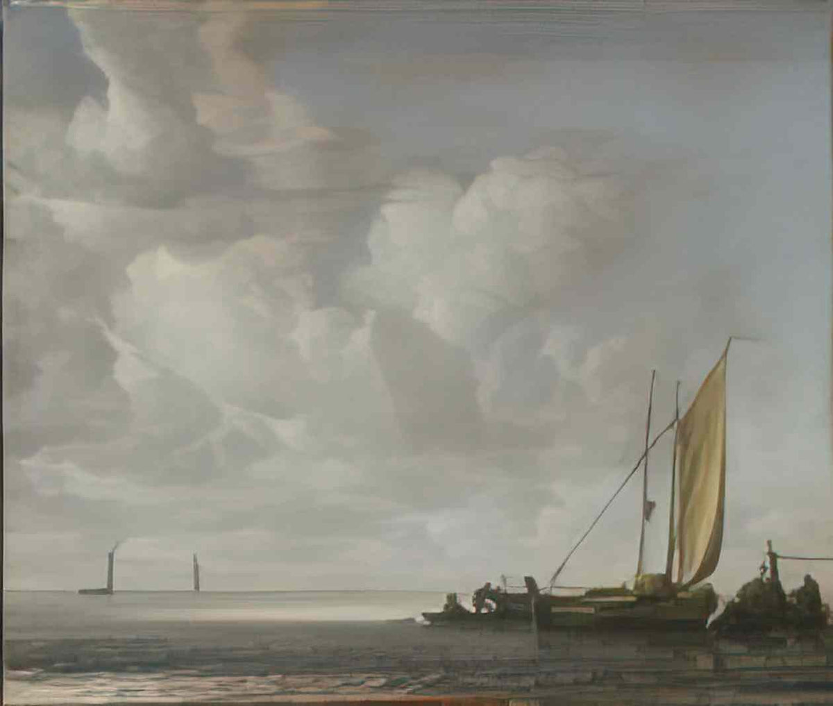Simon de Vlieger calm sea 1643 Art A4 Photo Print