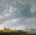 Simon de Vlieger seashore 1639 Art A4 Photo Print