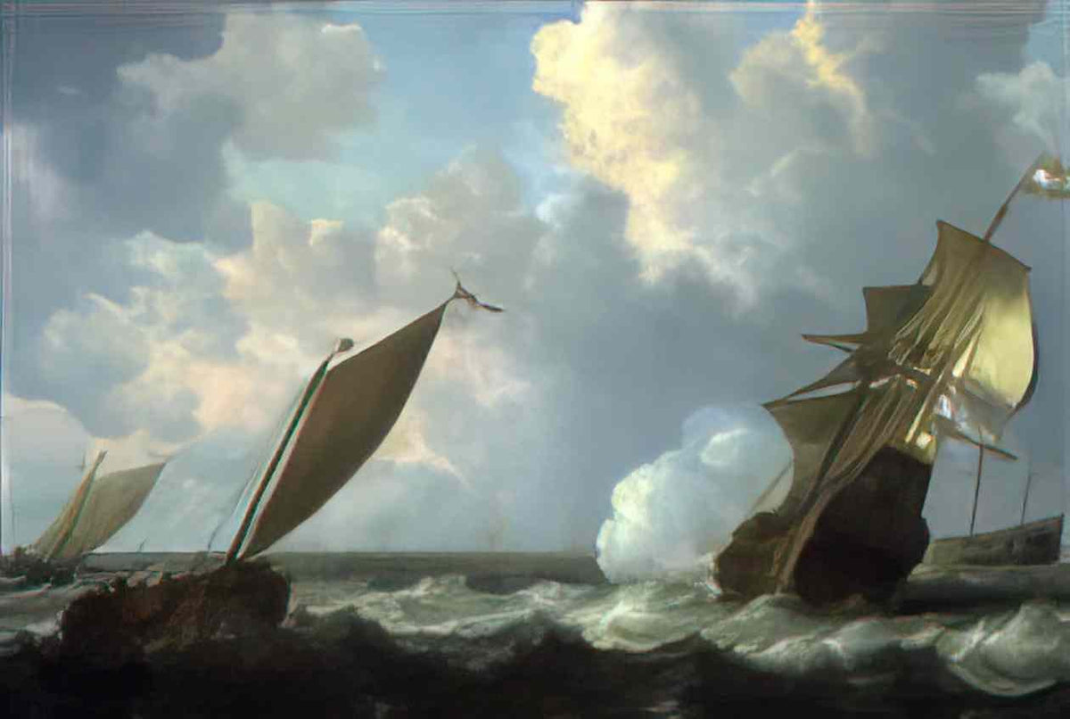 Simon de Vlieger simon de vlieger marine met nederlandse schepen Art A4 Photo Print