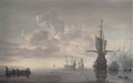 Simon de Vlieger the flagship aemilia fires a salut for admiral maert Art A4 Photo Print