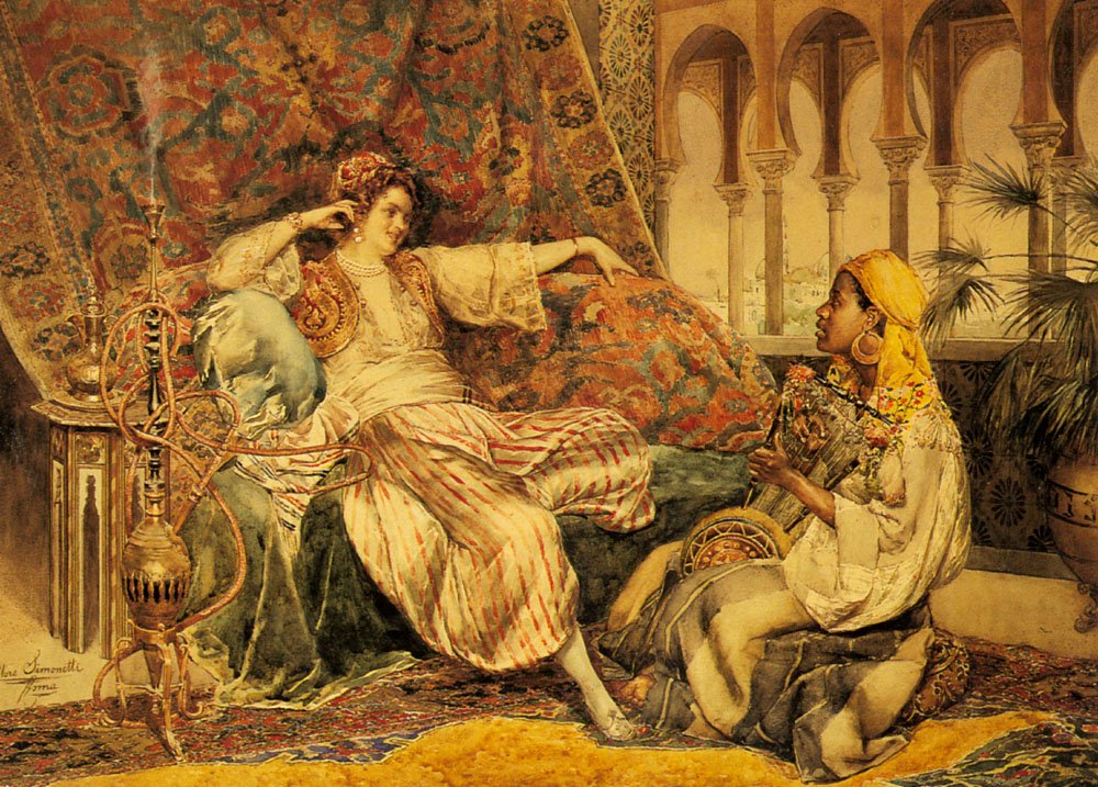 Simonetti Ettore The Serenade In The Palace Art A4 Photo Print