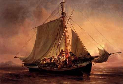 Simonsen Niels Arab Pirate Attack  A4 Photo Print