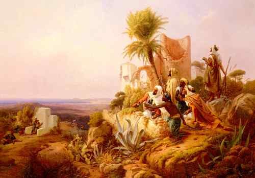 Simonsen Niels Arabs In A Hilltop Fort  A4 Photo Print