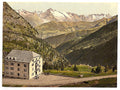 Simplon Pass Hotel Bellevue Valais Alps of Vintage A4 Photo Print