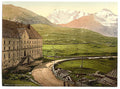 Simplon Pass the hospice Valais Alps of Vintage A4 Photo Print