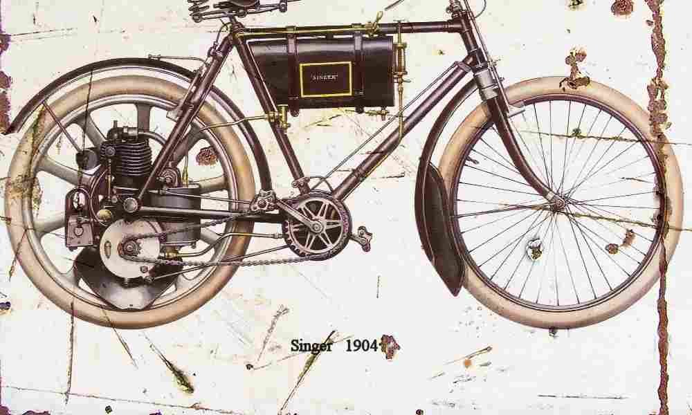 Singer 1904 Aged Vintage A4 Photo Print