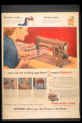 Singer Sewing Machine 1950s Vintage Retro Advert Poster
