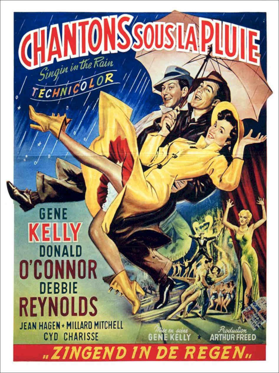 Singing In The Rain Belgian Musical Movie Poster Vintage Retro Advert Poster A4
