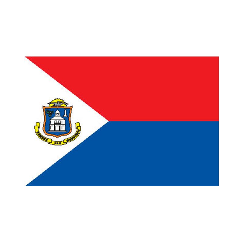 Sintmaarten Island Flag N5111 A4 Photo Print
