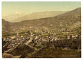 Sion general view II Valais Vintage A4 Photo Print