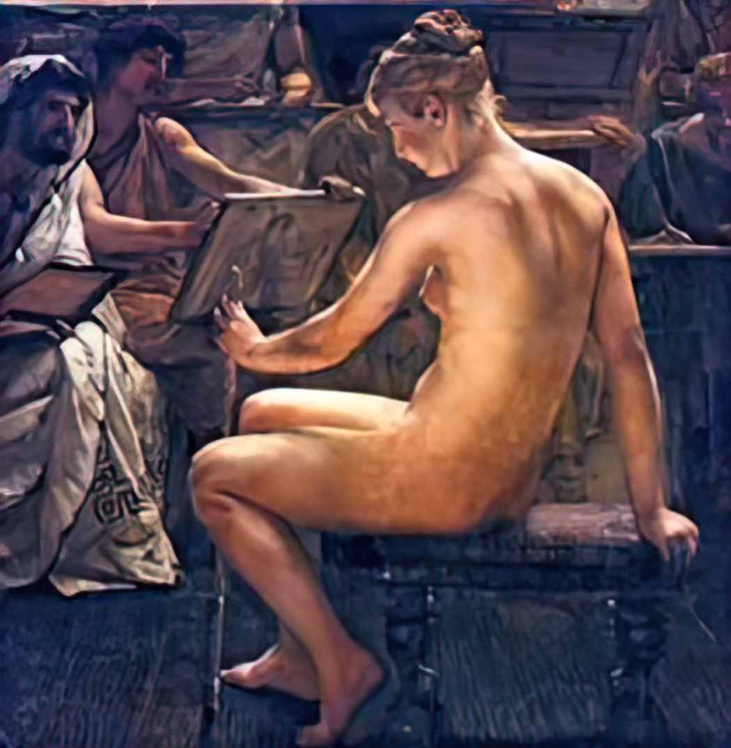 Sir Lawrence Alma Tadema a roman studio 1877 Art A4 Photo Print