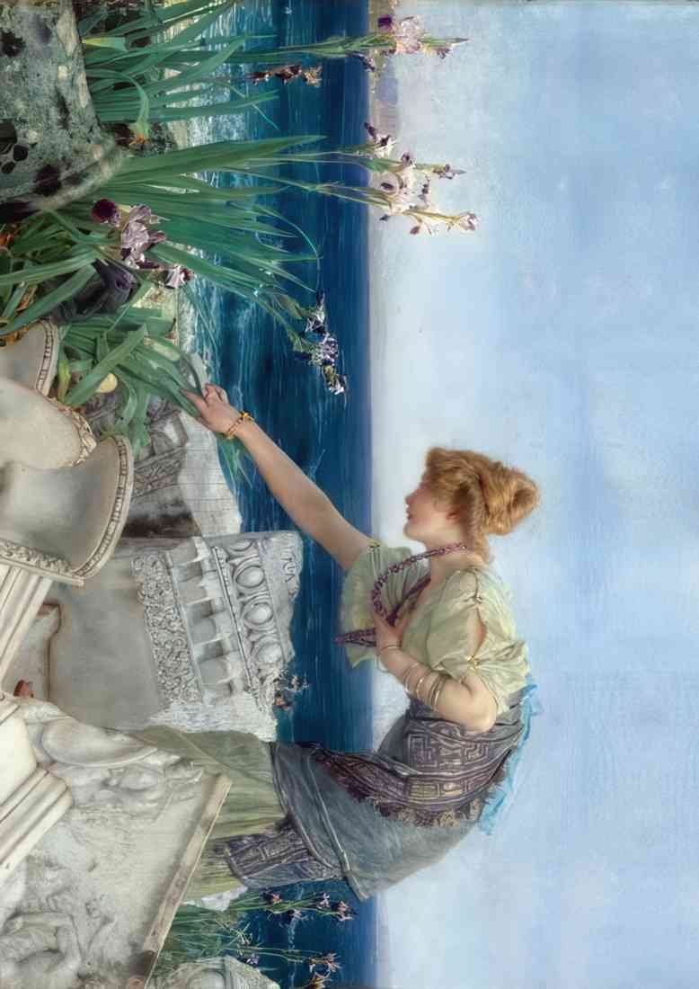 Sir Lawrence Alma Tadema among the ruins 2 A4 Photo Print