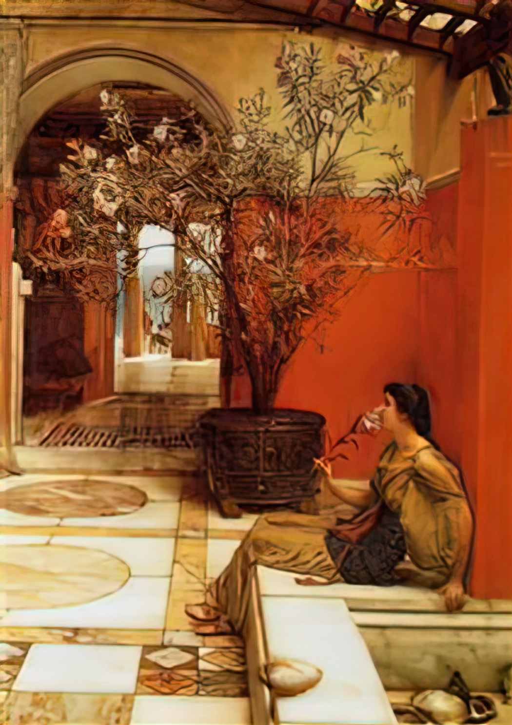 Sir Lawrence Alma Tadema an oleander 1882 Art A4 Photo Print