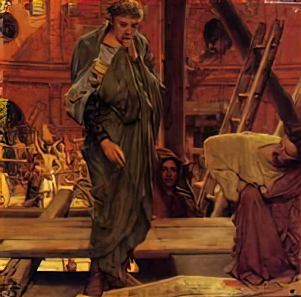 Sir Lawrence Alma Tadema architecture in ancient rome 1877 Art A4 Photo Print