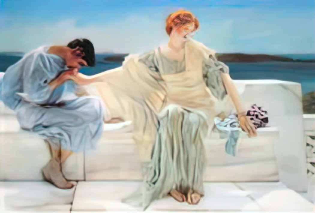 Sir Lawrence Alma Tadema ask me no more 1906 Art A4 Photo Print