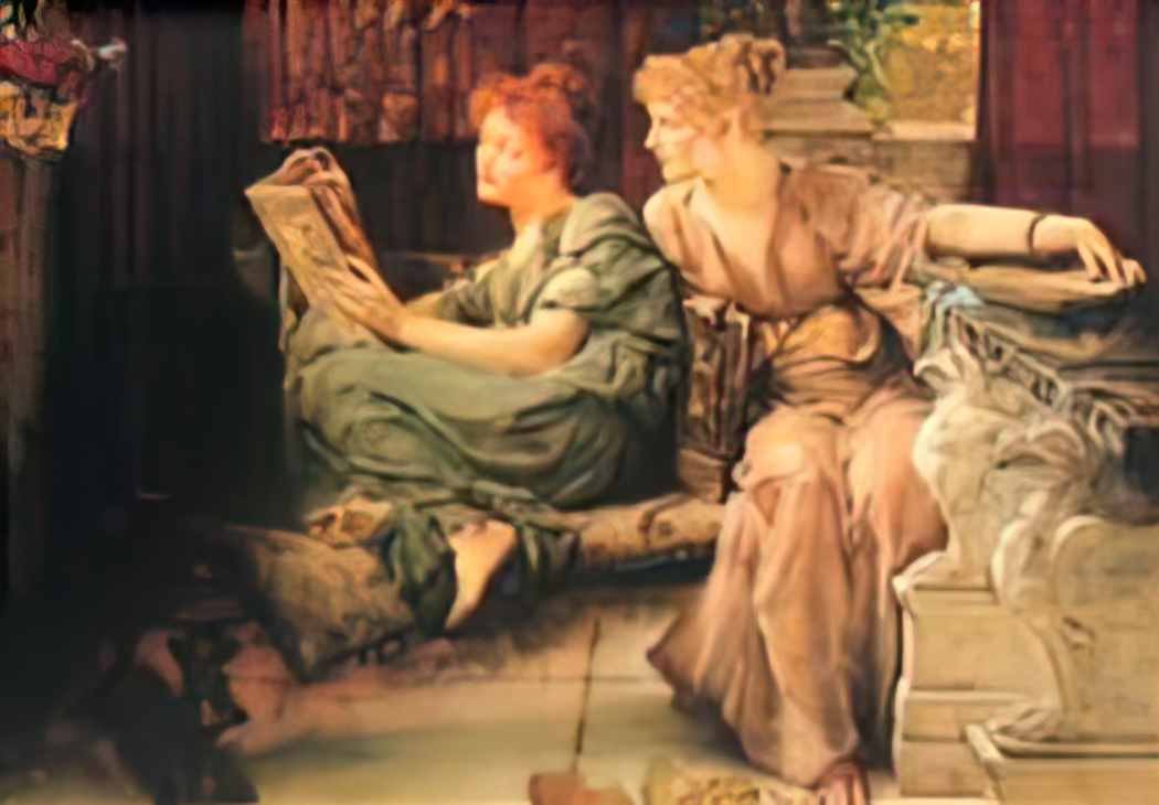 Sir Lawrence Alma Tadema comparisons 1892 Art A4 Photo Print