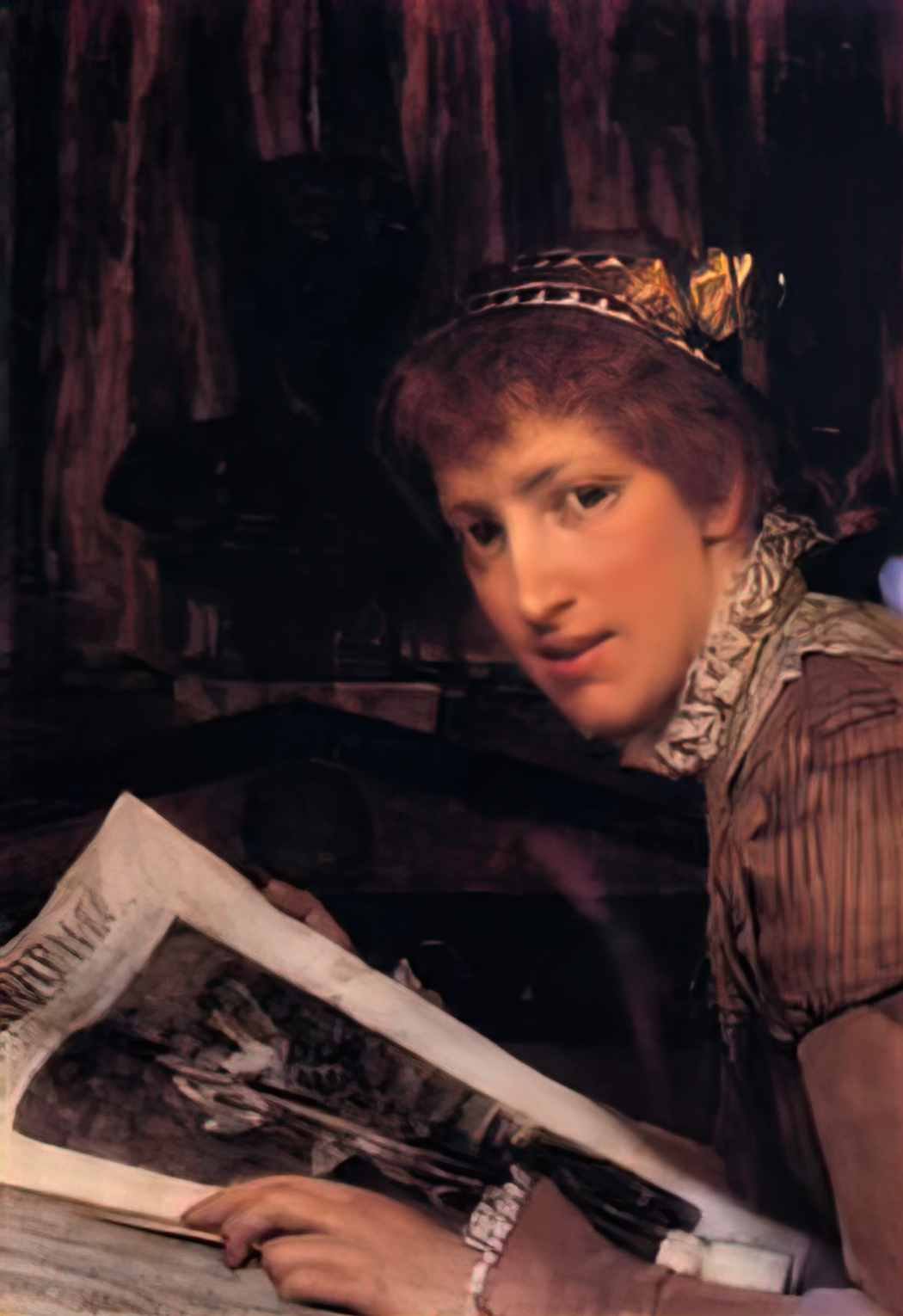 Sir Lawrence Alma Tadema interrupted 1880 Art A4 Photo Print