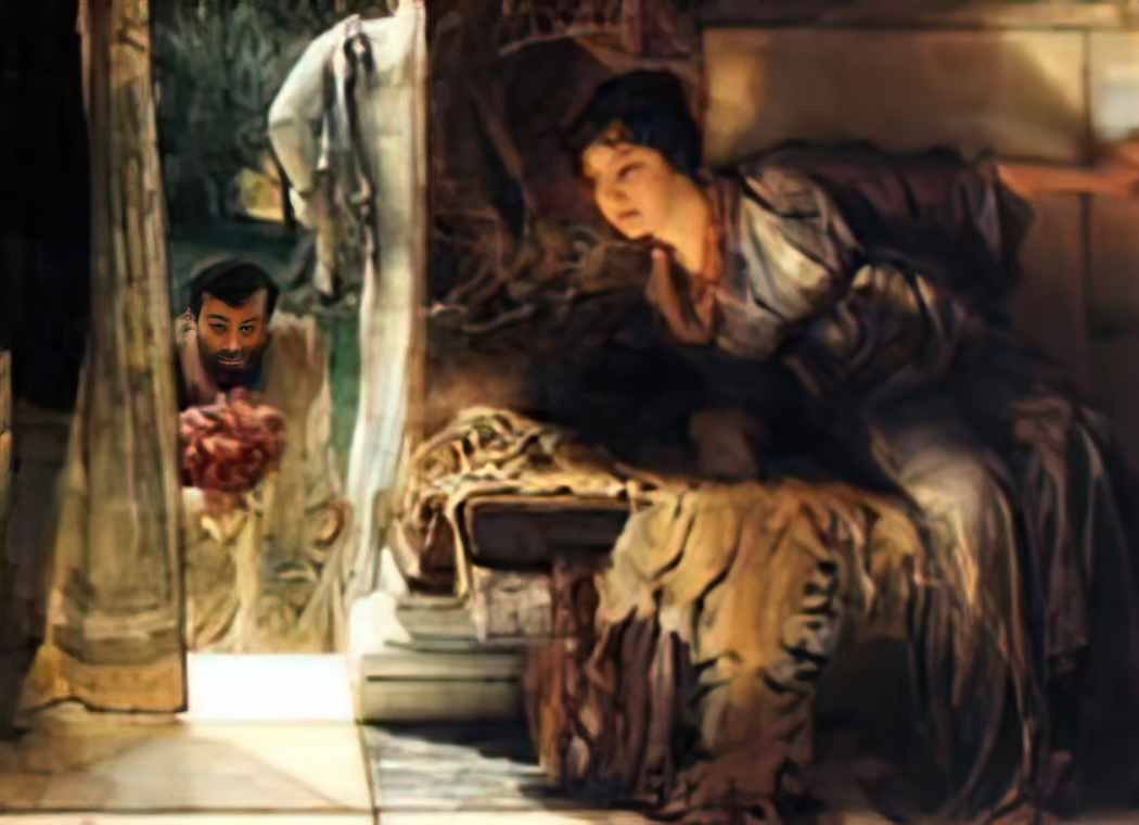 Sir Lawrence Alma Tadema welcome footsteps 1883 Art A4 Photo Print
